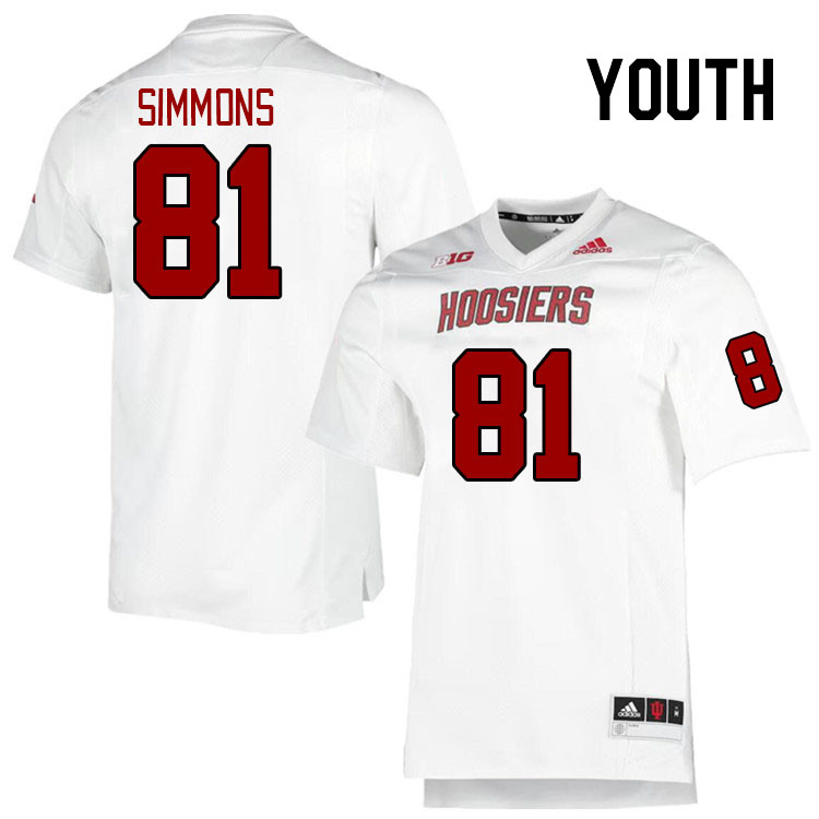 Youth #81 Brady Simmons Indiana Hoosiers College Football Jerseys Stitched-Retro